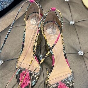 Vince Camuto Multicolor Snakeskin Women's Heels